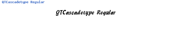 Fuente QTCascadetype Regular.ttf
