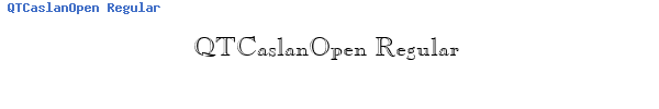 Fuente QTCaslanOpen Regular.ttf