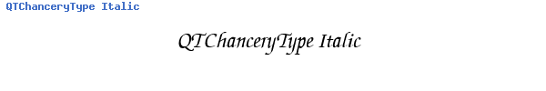 Fuente QTChanceryType Italic.ttf