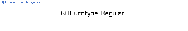 Fuente QTEurotype Regular.ttf