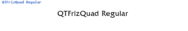 Fuente QTFrizQuad Regular.ttf