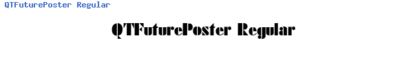 Fuente QTFuturePoster Regular.ttf