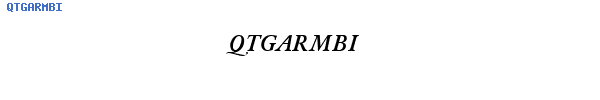 Fuente QTGARMBI.TTF