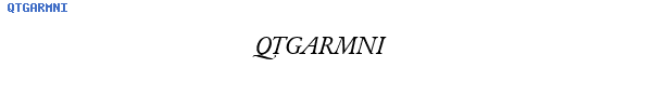 Fuente QTGARMNI.TTF