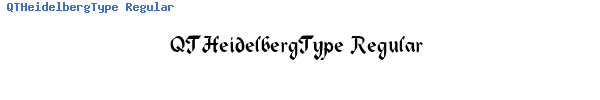 Fuente QTHeidelbergType Regular.ttf