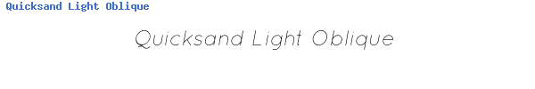 Fuente Quicksand Light Oblique.ttf