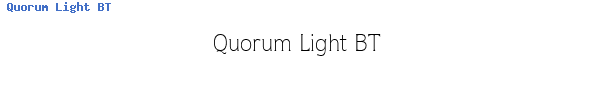 Fuente Quorum Light BT.ttf