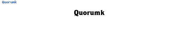 Fuente Quorumk.ttf