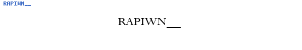 Fuente RAPIWN__.TTF