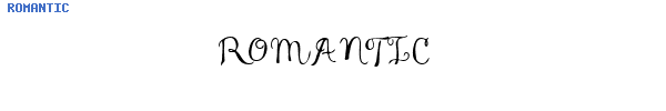 Fuente ROMANTIC.TTF