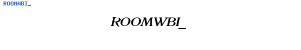 Fuente ROOMWBI_.TTF