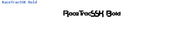Fuente RaceTracSSK Bold.ttf