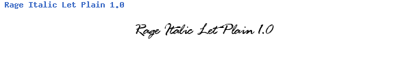 Fuente Rage Italic Let Plain 1.0.ttf