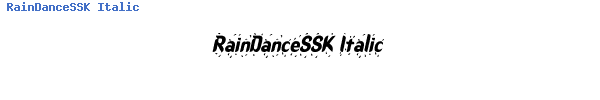 Fuente RainDanceSSK Italic.ttf