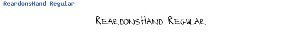 Fuente ReardonsHand Regular.TTF
