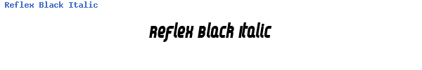 Fuente Reflex Black Italic.ttf