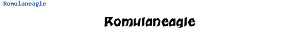 Fuente Romulaneagle.ttf