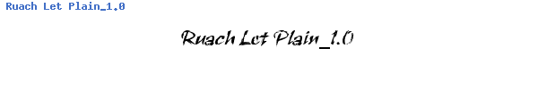 Fuente Ruach Let Plain_1.0.ttf