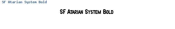 Fuente SF Atarian System Bold.ttf