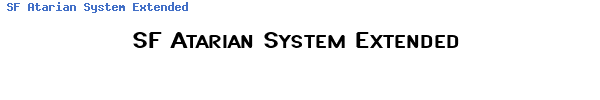 Fuente SF Atarian System Extended.ttf