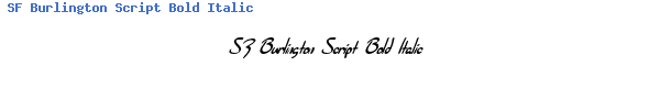 Fuente SF Burlington Script Bold Italic.ttf