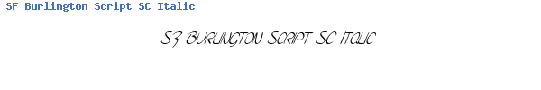Fuente SF Burlington Script SC Italic.ttf