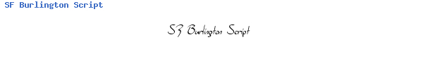 Fuente SF Burlington Script.ttf
