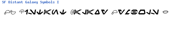 Fuente SF Distant Galaxy Symbols Italic.ttf