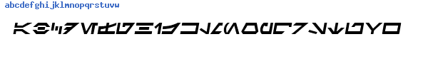 Fuente SF Distant Galaxy Symbols Italic.ttf
