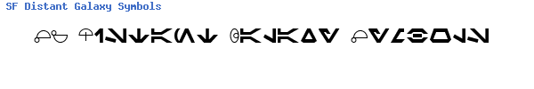 Fuente SF Distant Galaxy Symbols.ttf
