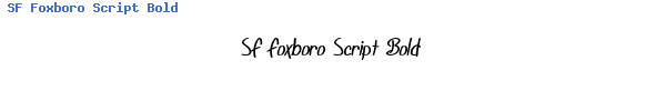 Fuente SF Foxboro Script Bold.ttf