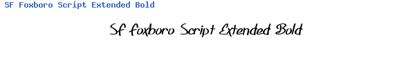 Fuente SF Foxboro Script Extended Bold.ttf