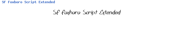Fuente SF Foxboro Script Extended.ttf