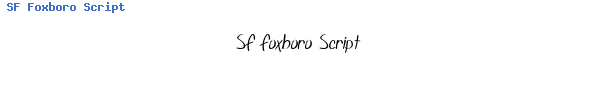Fuente SF Foxboro Script.ttf