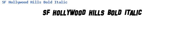 Fuente SF Hollywood Hills Bold Italic.ttf