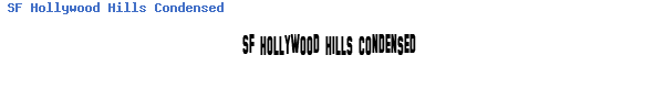 Fuente SF Hollywood Hills Condensed.ttf