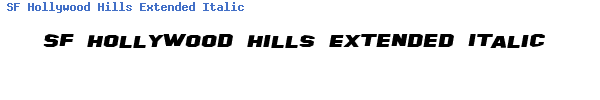 Fuente SF Hollywood Hills Extended Italic.ttf