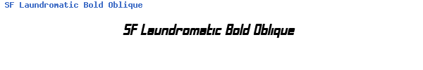 Fuente SF Laundromatic Bold Oblique.ttf