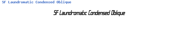 Fuente SF Laundromatic Condensed Oblique.ttf