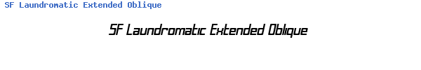 Fuente SF Laundromatic Extended Oblique.ttf