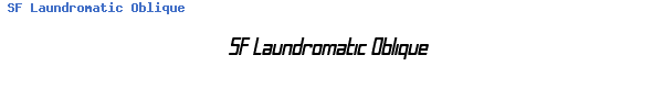 Fuente SF Laundromatic Oblique.ttf
