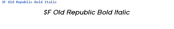 Fuente SF Old Republic Bold Italic.ttf