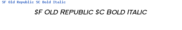 Fuente SF Old Republic SC Bold Italic.ttf