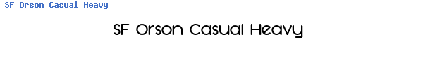 Fuente SF Orson Casual Heavy.ttf