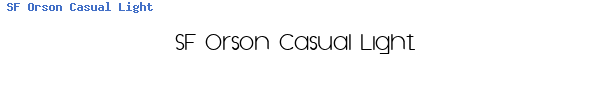 Fuente SF Orson Casual Light.ttf