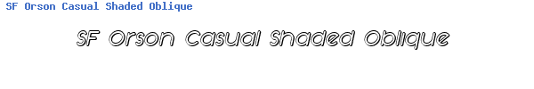 Fuente SF Orson Casual Shaded Oblique.ttf