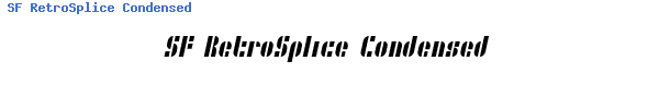 Fuente SF RetroSplice Condensed.ttf