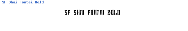 Fuente SF Shai Fontai Bold.ttf