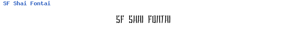 Fuente SF Shai Fontai.ttf