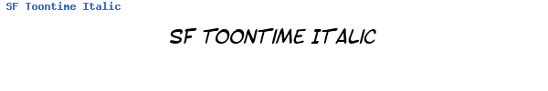 Fuente SF Toontime Italic.ttf
